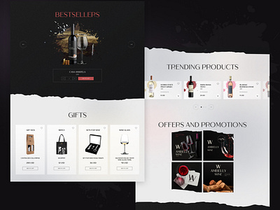 Wine shop web design design online store ui ux web design wine wine shop