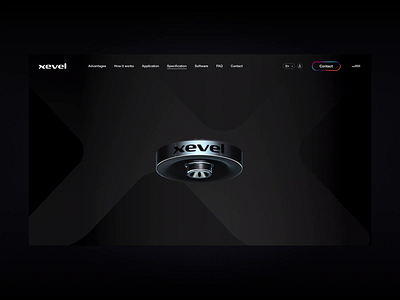 Xevel Website Design. Animated 3D graphics 3d 3d graphics ai animation car dark background minimal motion graphics oil petrol smart system swiss design technology ui ux web design