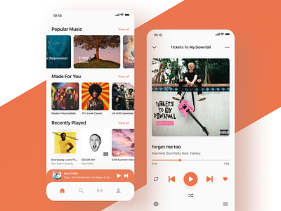 Music Player App app design mobile ui user experience user interface ux