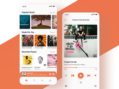 Music Player App app design mobile ui user experience user interface ux