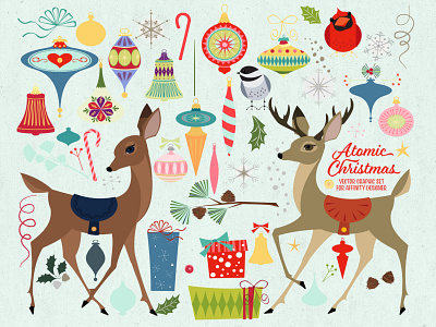 Atomic Christmas Vector Assets For Affinity