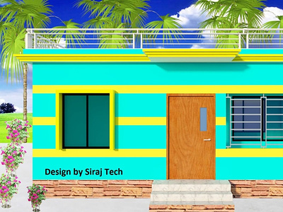 2 bhk small home design with floor plan & 3d View animation branding graphic design motion graphics vector