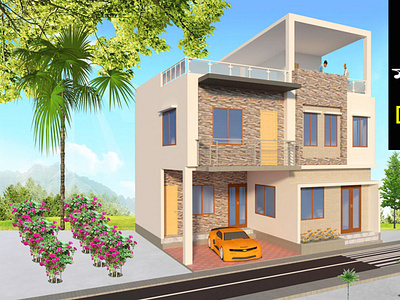 Low Costing 3 BHK Duplex House Design and Plan