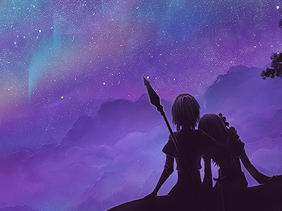 Stargazing. clouds hug night purple sky stargazing starry