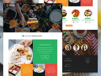 Semarang Culinary Website Design food header interface product web web design website