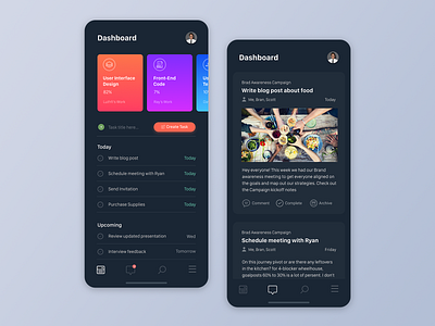 Asana Redesign with Dark Mode