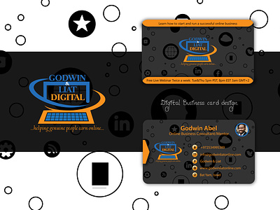 Digital / online Business logo and business card design 3d branding business card design digital business card digital logo graphic design icon illustration logo online logo ui ux vector
