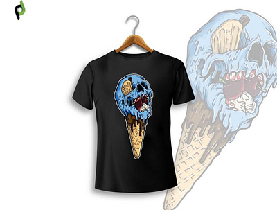 Ice cream monster tshirt 3d branding clothing design graphic design icon illustration logo tee tshirt ui ux vector