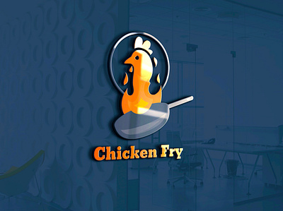 Restaruant logo chicken fry 3d branding design graphic design icon illustration logo ui ux vector