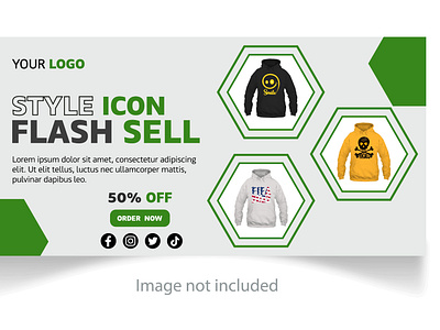 Style icon flash sell banner template