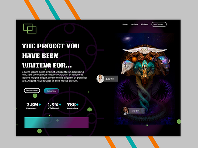 NFT Website Design - Hero Section