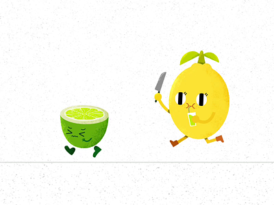 Evil Lemon 2d 2d character aftereffects animation character character animation design graphics illustration lemon lime loop motion vitaminc