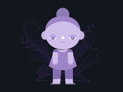 Jojo the purple character design doodle illustration