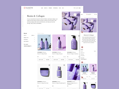 Luseta Beauty Collection design ui ui design ui ux uidesign uiux user experience user interface ux ux design ux ui uxdesign uxui web web design website