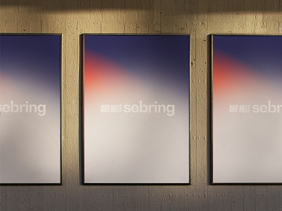 WEC Poster — 1000 miles of Sebring art branding design director gradient graphic poster poster art