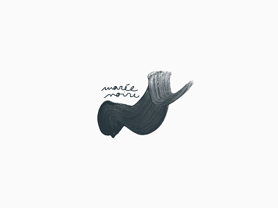 Marée Noire — Logotype branding design handwriting logo ocean sea