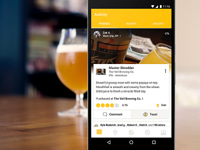 Untappd 3.0 app beer toast ui untappd ux