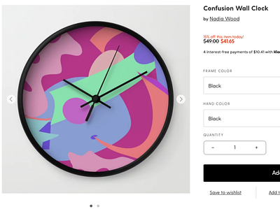 Abstract Clock - Art work called "Confusion" abstract design graphic design illustration product