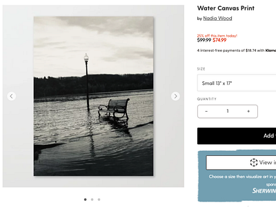 Peaceful River Shot on Canvas Print