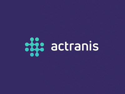 Actranis abstract biopharma brand branding clean golden ratio grid logo mark modern process tech technology