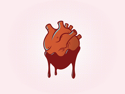 Chocolate Heart chocolate chocolate heart gift halftone happy valentines heart human heart illustration texture valentines