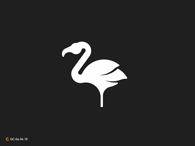 Flamingo Logo abstract brand flamingo golden ratio identity logo simple