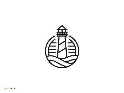 Lighthouse Line Art Logo abstract art brand identity lighthouse line logo modern