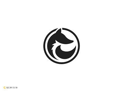 Fox Logo brand fox golden ratio logo mark monogram yinyang