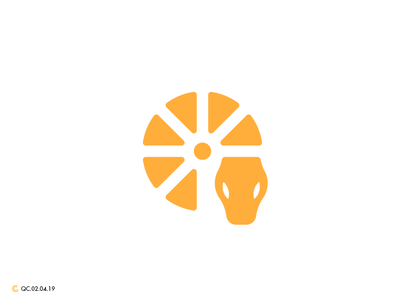 Citrus Serpent Logo orange python viper serpent snake mark branding modern brand golden ratio logo