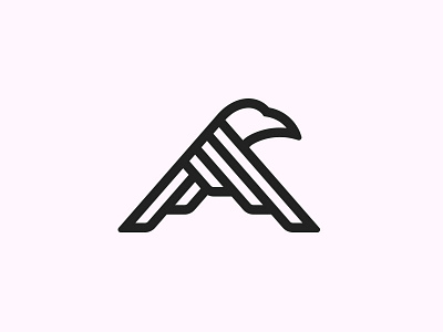 Bird + Letter A Logo