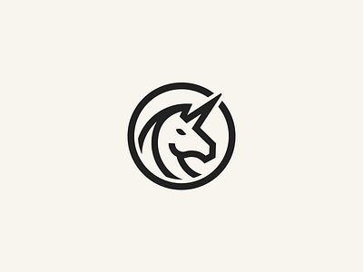 Unicorn Logo Design brand branding clean golden ratio grid horse logo mark modern unicorn
