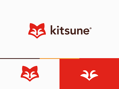 Kitsune brand branding clean fox golden ratio grid identity kitsune logo mark modern