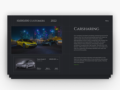 Landing Page car carsharing design graphic design landing page page rent a car uxui uxui design web website