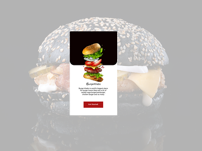 Burgerapp mobileapp ui