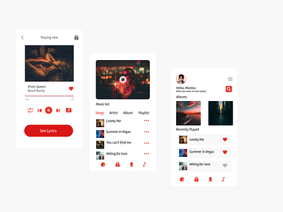 music App interface Design