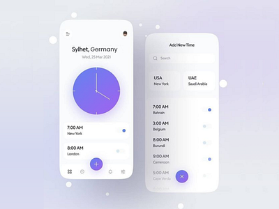 Alarm Clock App UI Design For Germany Client