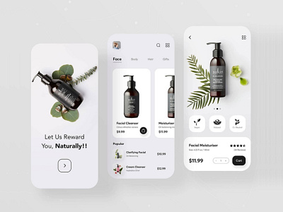 Natural Hair Oil App UI Design For Denmark Client 3d app app ui design branding design graphic design icon illustration logo ui vector