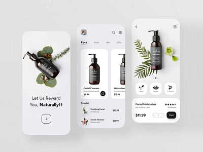 Natural Hair Oil App UI Design For Denmark Client