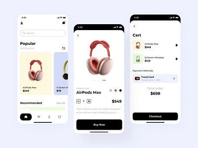 Vmart App UI Design For Denmark Client branding