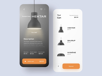 Ultronics Lamps App UI Design For Norway Client design