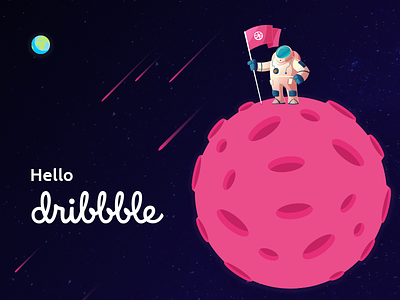 Hello Dribbble! darktheme debut firstshot hellodribbble sky space