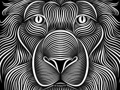 The Lion design illustration 徽标 插图