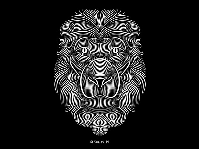 The Lion design illustration logo 徽标 插图