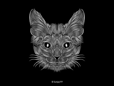The Cat design illustration vector 徽标 插图