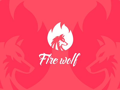 Fire Wolf LOGO branding design icon illustration logo 徽标 插图