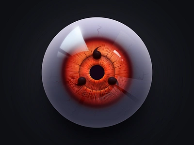 Sharingan eye figurative graphic design naruto photoshop ps realistically sasuke sharingan ui 佐助 写实 写轮眼 拟物 火影忍者