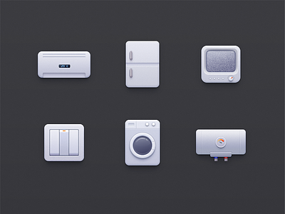 Domestic appliance appliances conditioner、washing electric ui、gui、icon、app、air