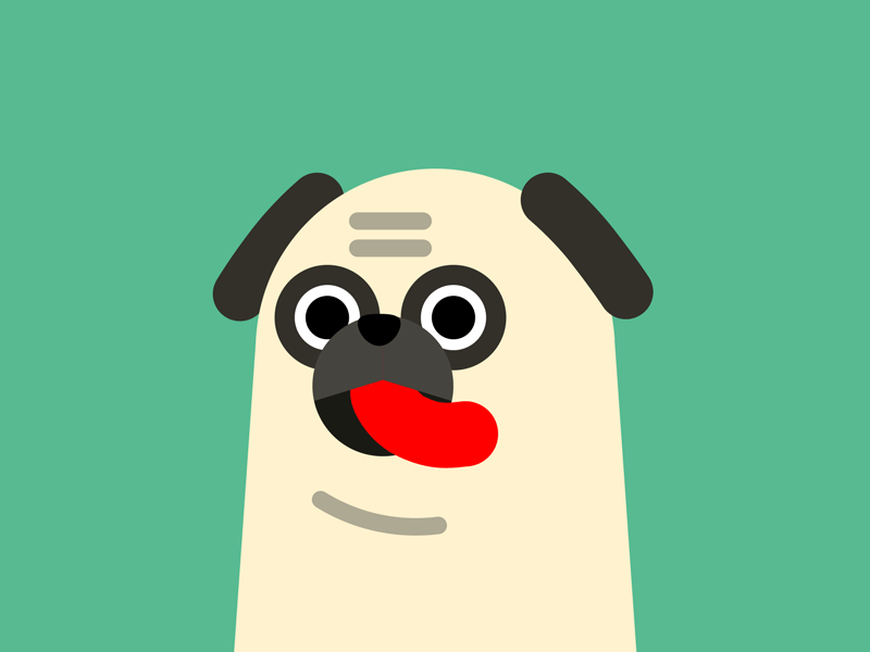 A dog with a shakes head by Knock Zhou on Dribbble