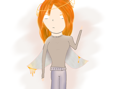 Angel girl illustration