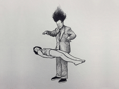 Mutual, 2015 drawing fire illustration ink levitate levitating love mutual woman